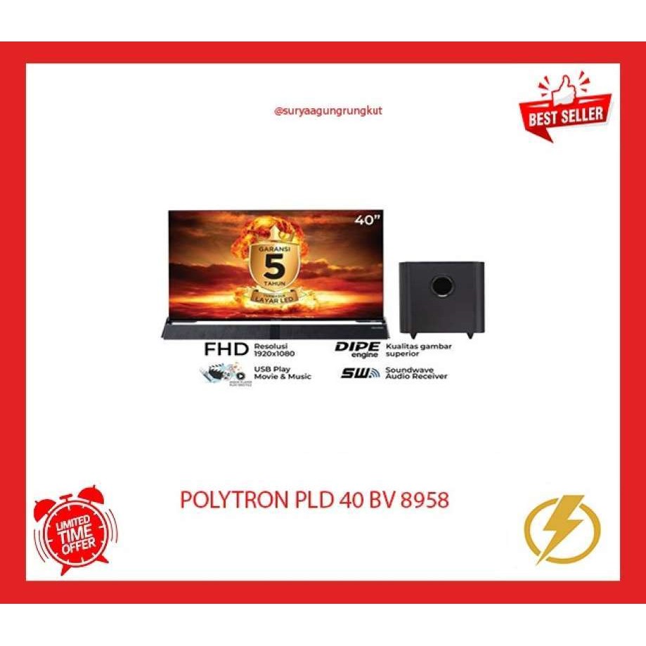 DIGITAL LED POLYTRON CINEMAX SOUNDBAR 40 INCH - PLD 40 BV 8958
