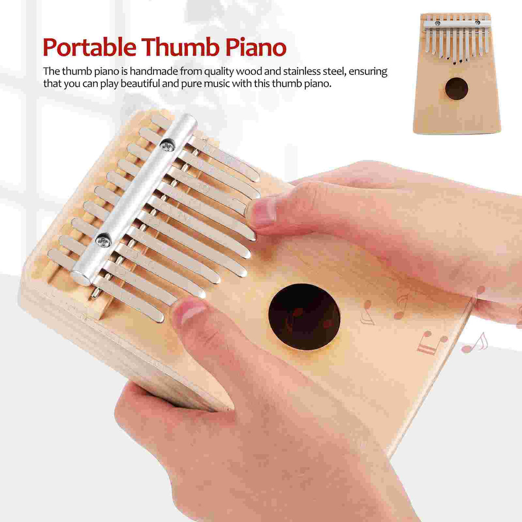 akra Drum Diy Thumb Piano Mini Keyboard Instrument Kalimba Musical Kit Wooden Pianos