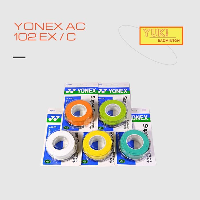 Grip Raket Badminton / Grip Yonex Ac 102 Ex/C (1 Roll Isi 3) #Gratisongkir