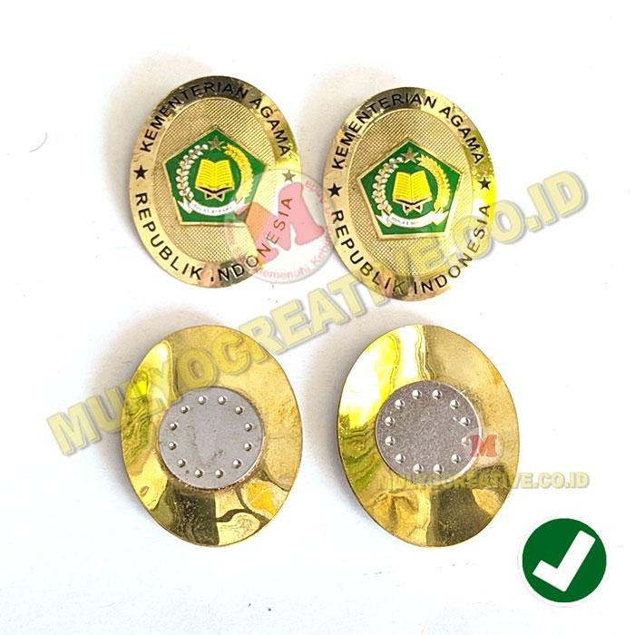 

Lencana Kementerian Agama Pengait Magnet Pin Kemenag Oval PREMIUM