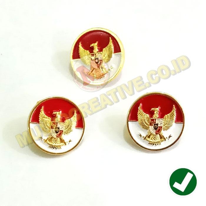 

Pin Garuda Background Bendera Merah Putih Bulat Pengait Paku PREMIUM