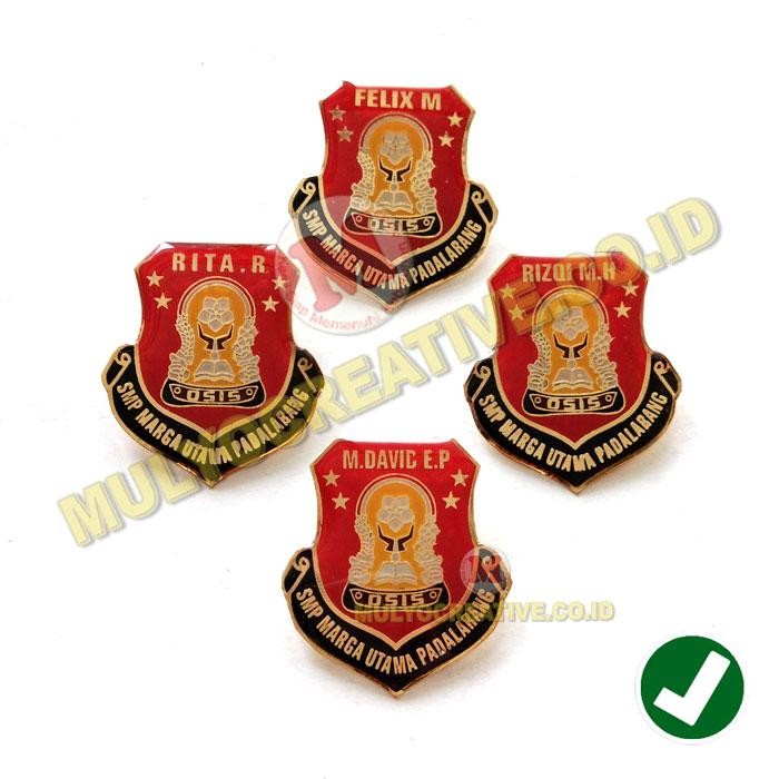 

Pin Osis Sekolah-Lencana Nama Osis Desain Custom Warna Merah Murah PREMIUM