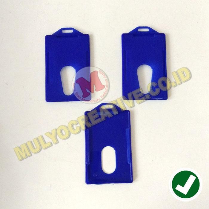 

Tempat ID Card Bahan Plastik - ID Card Holder Warna Biru Tua PREMIUM