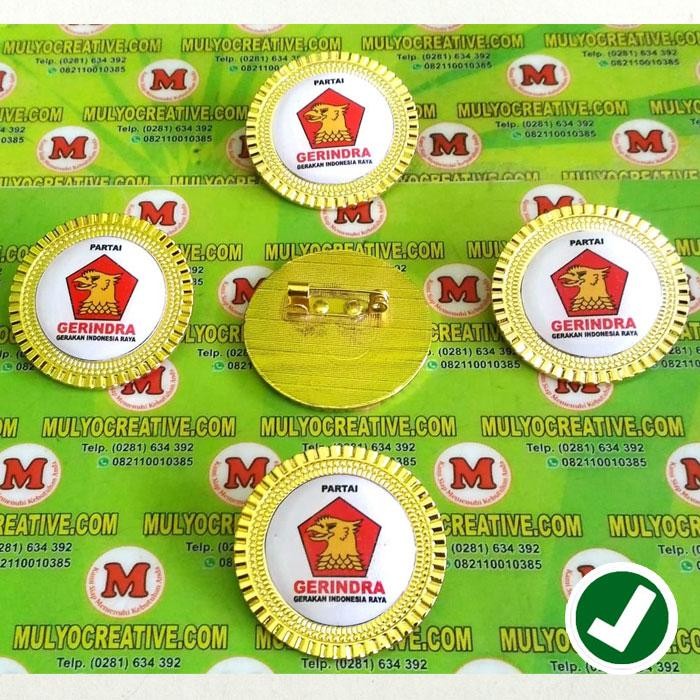 

Pin Partai Gerindra Model Gerigi - Pin Partai Gerindra Ukr. 3 Cm PREMIUM