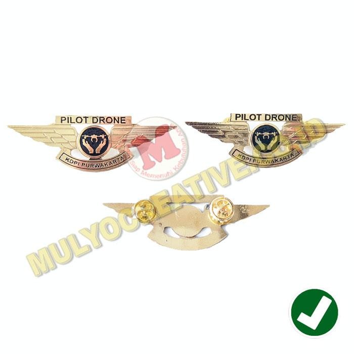 

Wing Logo Pilot Drone Bahan Logam Lencana Pilot Drone PREMIUM