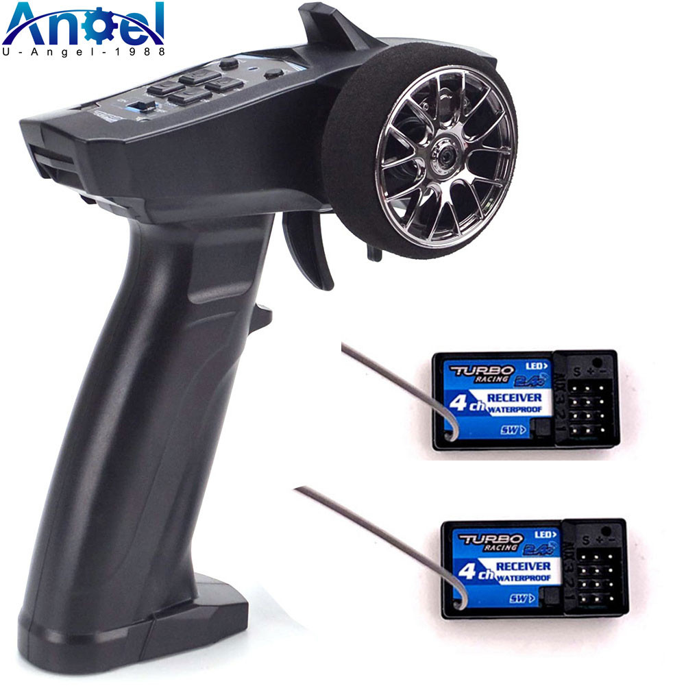 Turbo Racing 91803G-VT RC 2.4GHz 4CH Radio Transmitter Remote Controller with 4CH Receiver for RC