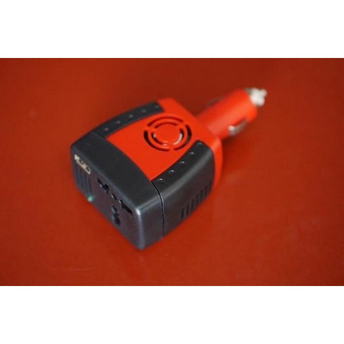 Taffware Power Car Inverter Usb Charger Mobil - Hitam/Merah