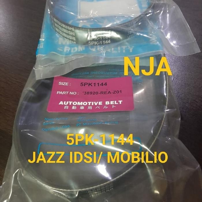 TERMURAH FAN VAN V BELT TALI KIPAS 5PK1144 JAZZ IDSI MOBILIO 5PK-1144