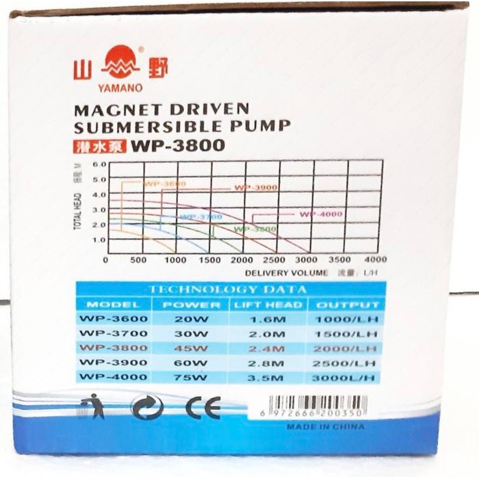 MESIN POMPA CELUP AIR AQUARIUM KOLAM WP 3800 YAMANO