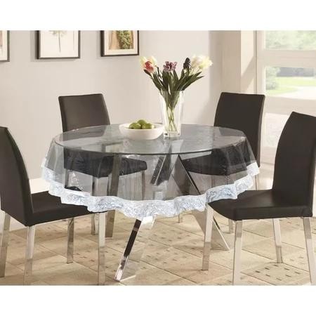 <>Loyal Bosque Taplak Meja Renda Jahitan Bening / Taplak Meja Makan Plastik Bening / Taplak Meja PVC