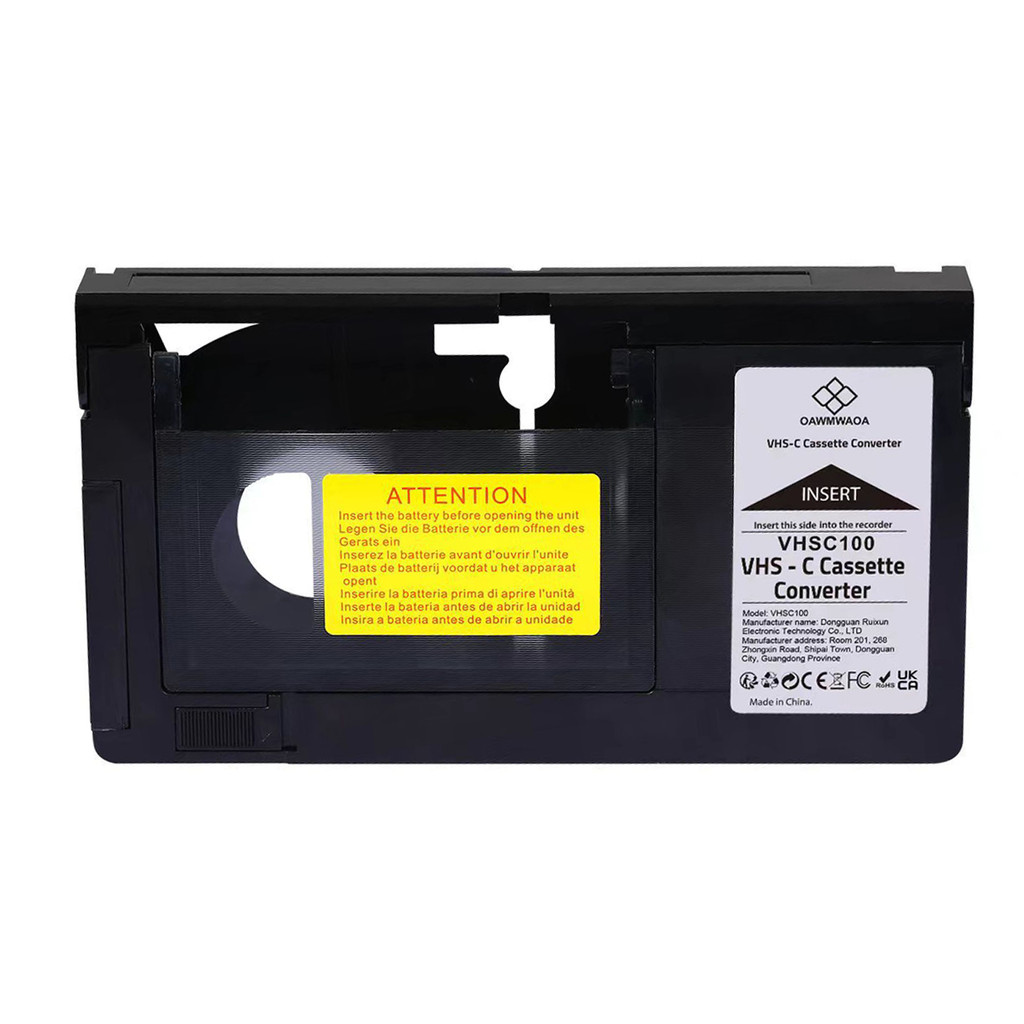 Vhs Player For Vhs Tapes Cassette Adaptor Camcorders Vhsc Vhs-C Compact Video Cassette Tape Adaptor
