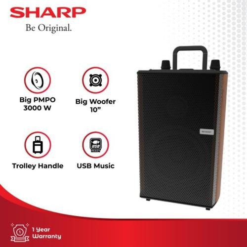 Sharp CBOX TRB10MBO Speaker Active 10 Inch CBOX-TRB10MBO / Speaker System Trolly Series CBOX TRB10MB