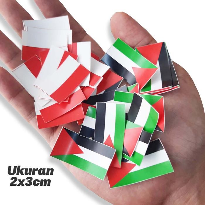 

yang dicari] Nazhifa Printing - Stiker Pipi Palestina dan Indonesia Merah Putih Vinyl 2x3cm - Label