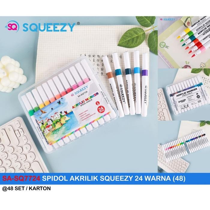 

Spidol Akrilik SQUEEZY Satu Mata Ujung/Acrylic Marker SQUEEZY Single Head Warna