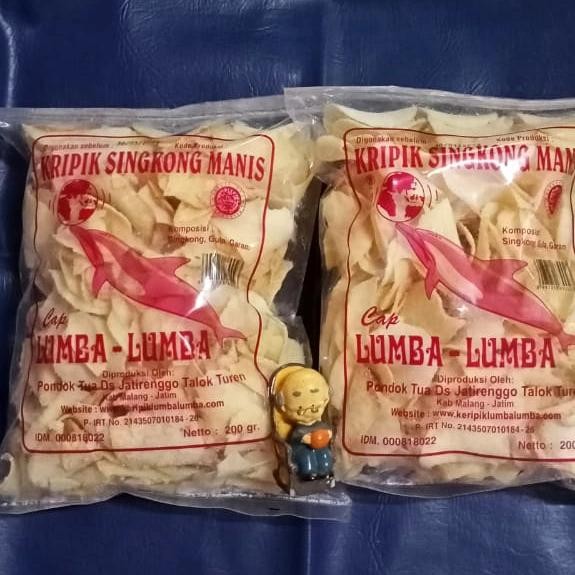 

Ready Keripik Singkong Lumba-Lumba, Dolphin 200 Gram, Manis
