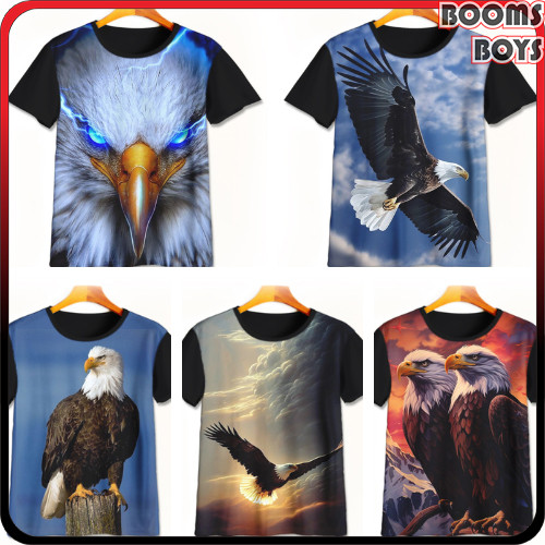 Kaos Anak Motif Elang 3D Kaos Elang Baju Anak Umur 1-12 Tahun | BOOMSBOYS