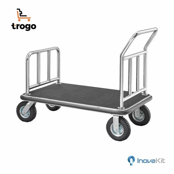 Terlaris Luggage Cart Trolley Stainless, Troli Hotel, Troli Barang Beban 500Kg