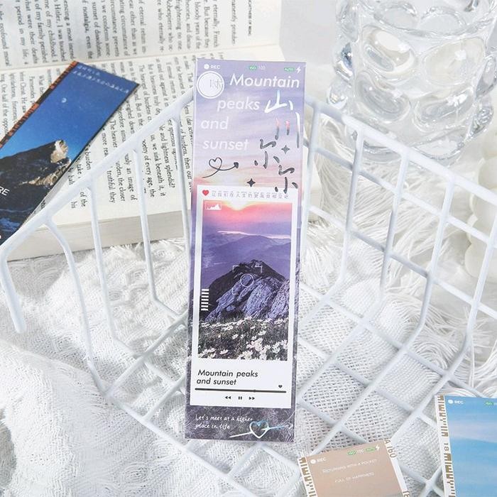 

30 pcs paper bookmark box pembatas buku kertas