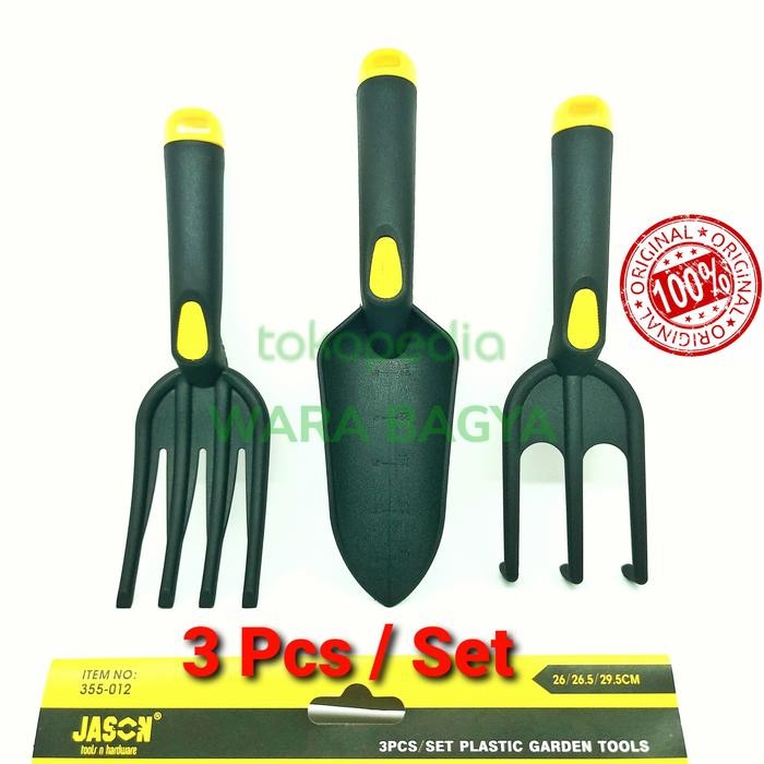 Alat Berkebun Taman Sekop Garpu mini 3pcs bahan superPvc KUAT JASON