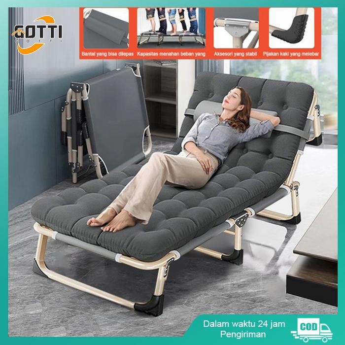 Kursi Malas Jumbo/Tempat Tidur Lipat/Kasur Lipat/Kasur Portable -193Cm