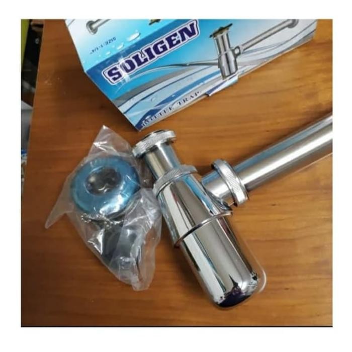 Sifon Botol / Sifon Wastafel Soligen Stainless #Gratisongkir