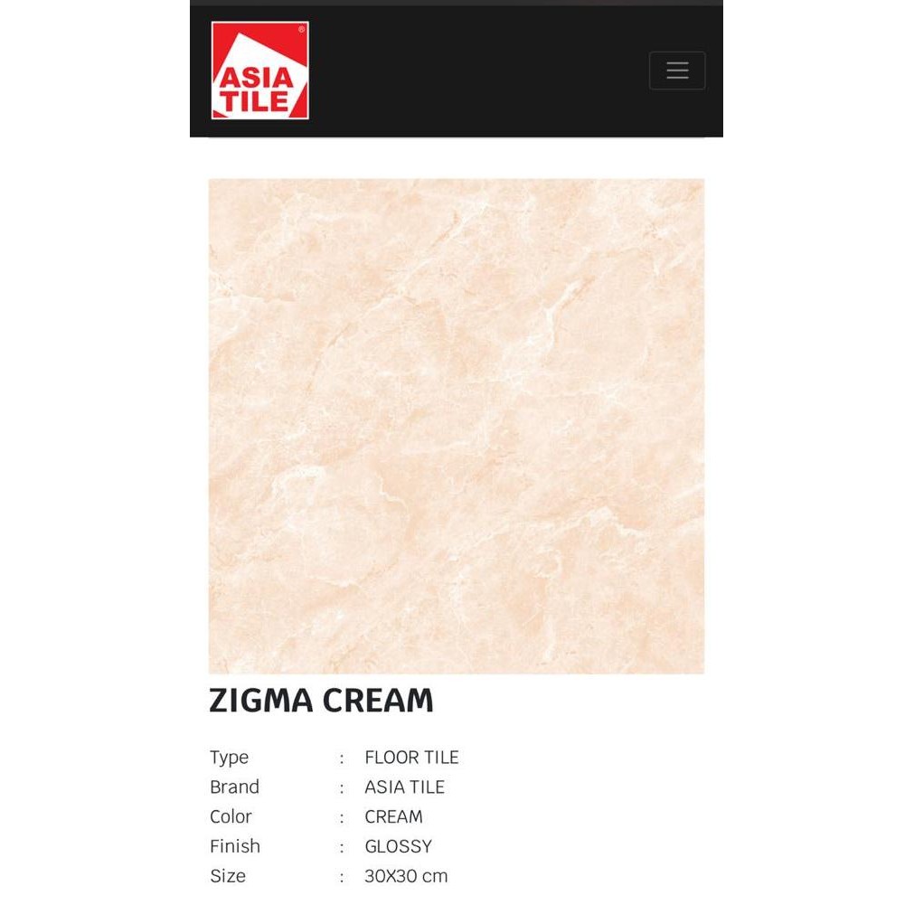*****] Keramik Asia 30x30 Zigma Cream