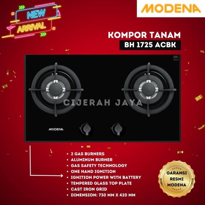 ] KOMPOR TANAM MODENA GAS BH1725ACBK BH 1725 ACBK BH 1725ACBK / BUIL-IN HOB MODENA BH 1725