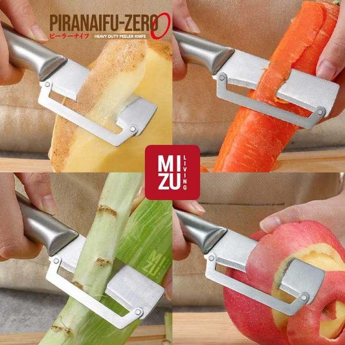 MIZU PIRANAIFU-ZERO Heavy Duty Peeler Knife Vegetable Fruit Peeler Knife Carrot Potato Peeler Knife