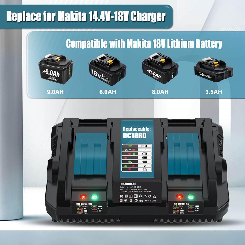 3A 6A 9A For Makita Battery Charger 14.4V 18V BL1860 BL1415 BL1430