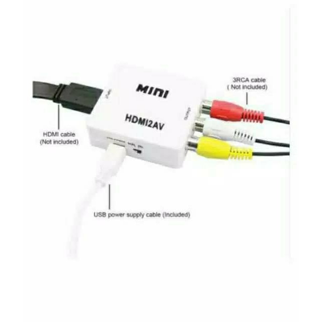 [Allthebest] SAMBUNGAN HDMI DARI LAPTOP KE TV TABUNG/ HDMI2AV HDMI TO AV/ KABEL