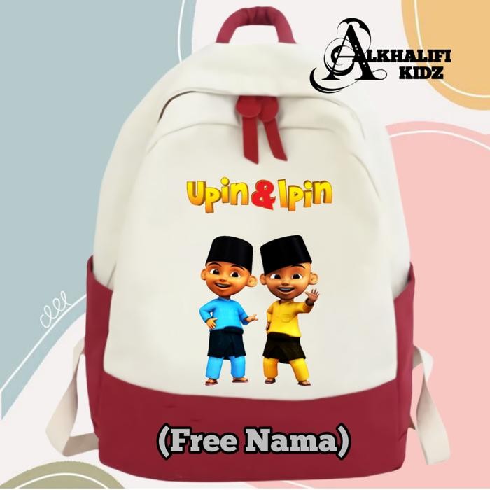 BACKPACK TAS RANSEL ANAK UPIN&IPIN FREE NAMA