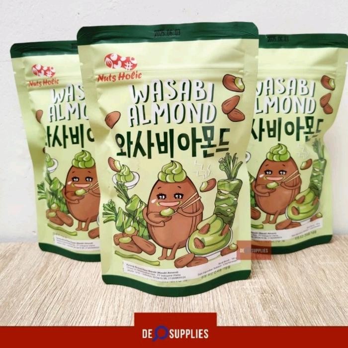 

Nuts Holic Wasabi Almond 180gr - Kacang Nutsholic Korea Viral Halal best seller