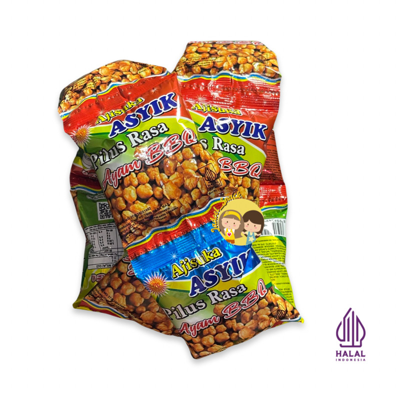 

snack ajisuka asyik pilus rasa ayam BBq 1pack 20pcs snack murah premium