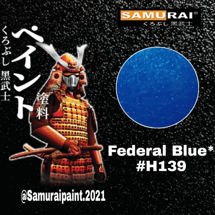 TERBARU SAMURAI PAINT FEDERAL BLUE H139 CAT SEMPROT SAMURAI WARNA BIRU CANDY