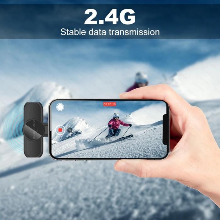 (Expert) Microphone Wireless Mic USB Type-C & Lightning For Hp Android & Iphone