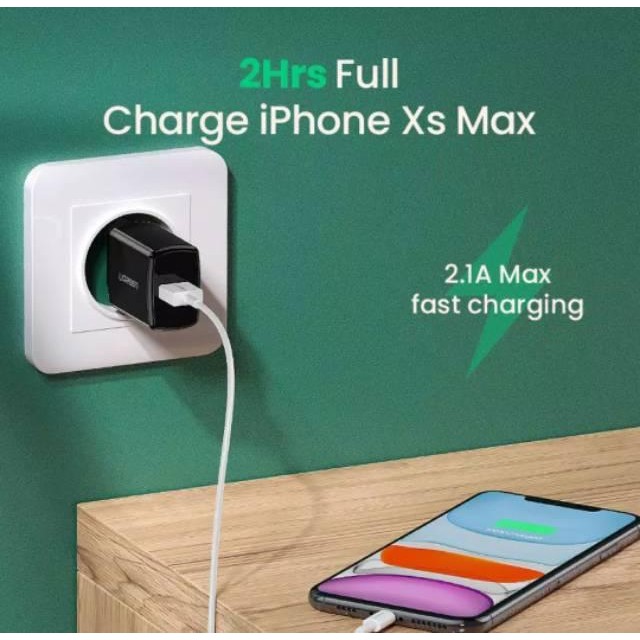 (Expert) Ugreen Charger 10.5 Watt Support for IPhone 11 8 6 7 Plus X XR XS XR