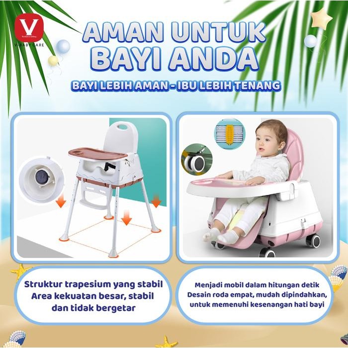 JTTOP" V-BABY CARE MY CHAIR (BABY BOOSTER & HIGH CHAIR)/VBABY-G01