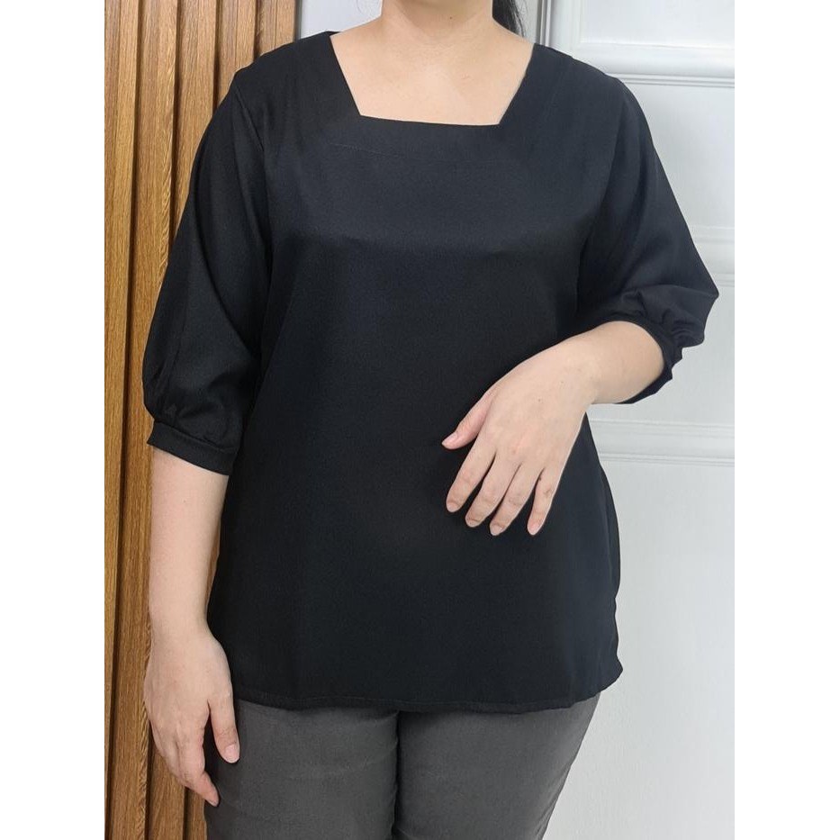 (Allthebest) LVL - Blouse Atasan Jumbo Wanita Costine Polos New Model Baru Blus Cewek Baju Lembut