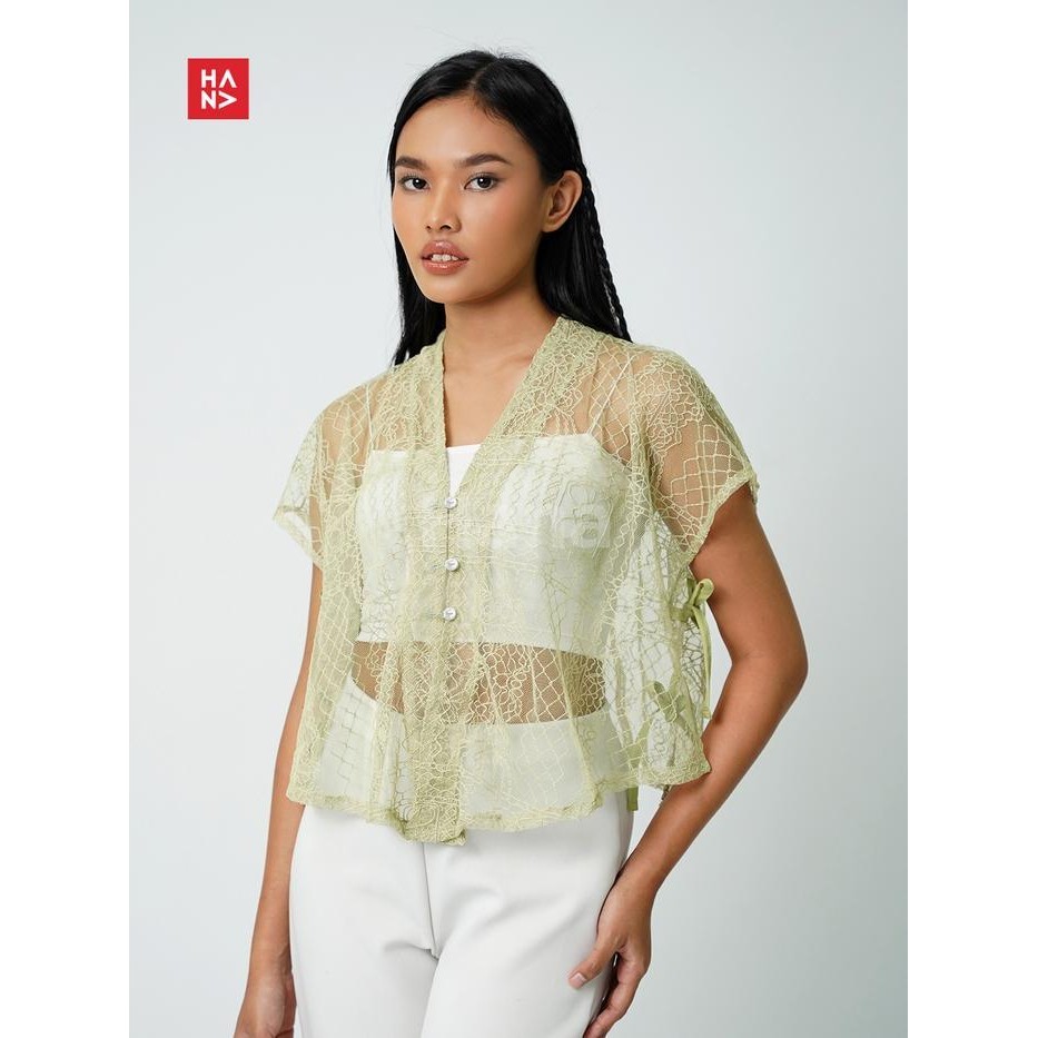 (Allthebest) Hana Fashion - Aubree Top/Lace Top Wanita/Atasan Renda Wanita/Atasan Pesta/ Baju