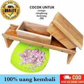 (Allthebest) Pasah Bawang Merah Pemotong Kentang Kayu Jati