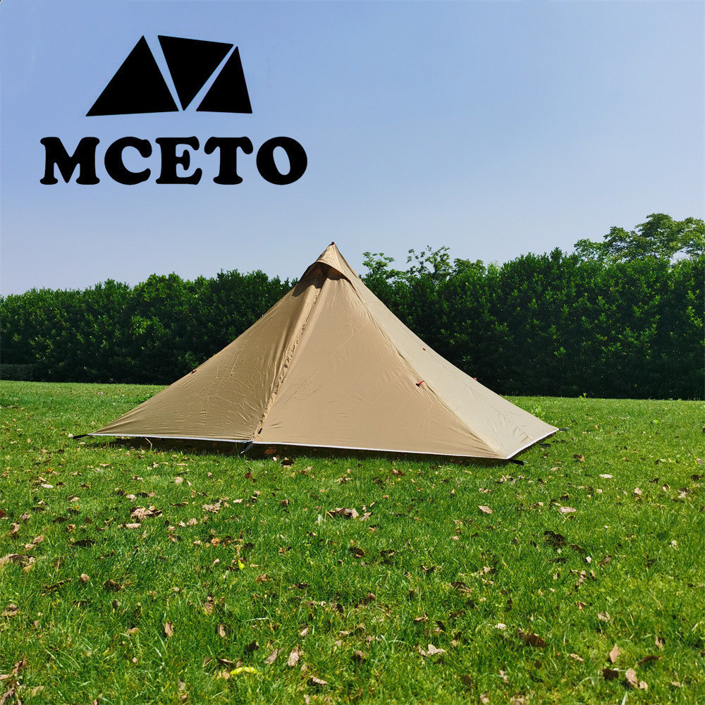 1 Person Hiking Camping Tent Ultralight Rodless Pyramid Tent 4 Season Backpack Tent Outdoor