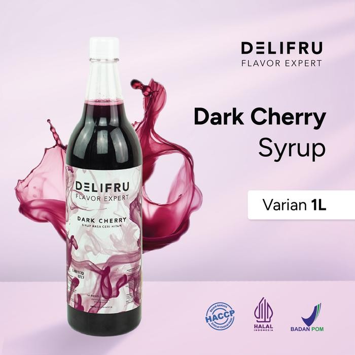 

Syrup Dark Cherry Delifru 1000 Ml - Sirup Minuman Ceri Hitam Premium Gratis Ongkir