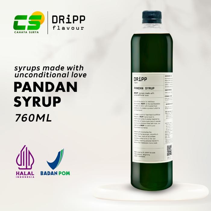 

Dripp Sirup / Syrup - Pandan Syrup 760 Ml ( Sirup Pandan ) Gratis Ongkir