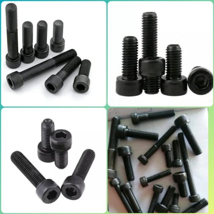 TERMURAH Baut baja LPK m10x200mm HITAM