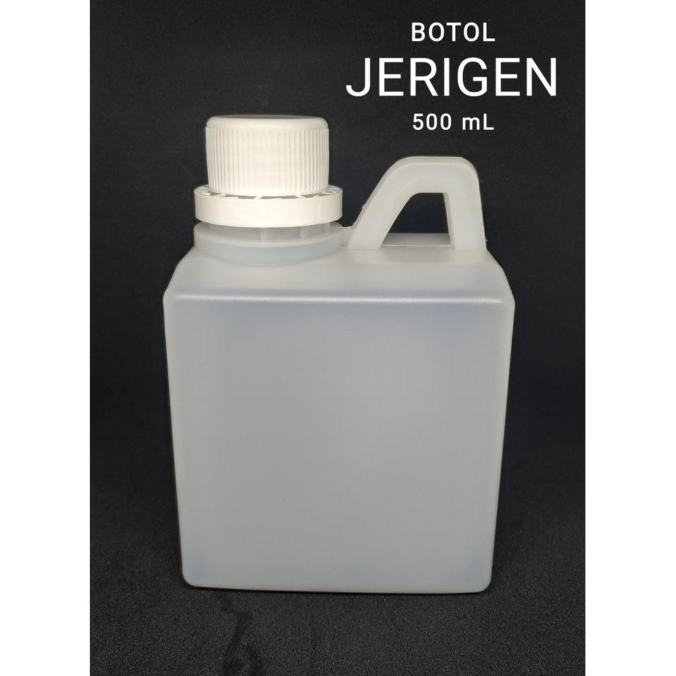 (Allthebest) Botol HDPE Jerigen 500 mL PLUG & TUTUP SEGEL