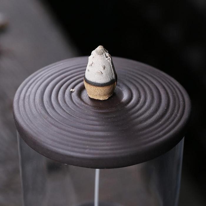 Handmade Ceramic Incense Burner Smoke Waterfall Backflow Incense Burner Living Room Incense Holder