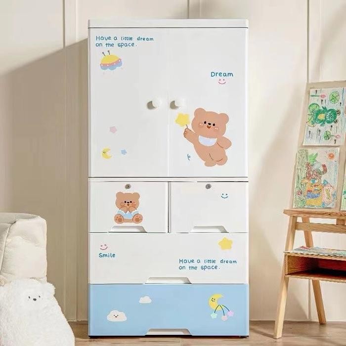 NEW Alby Mart - Lemari Plastik Pakaian Anak Lemari Bayi Plastik Lemari Baju Anak Rak Baju Anak