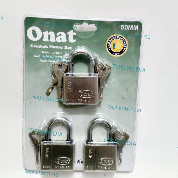 Gembok Master Key ONAT 40MM 50MM 60MM / Gembok Master Key Pendek 40MM