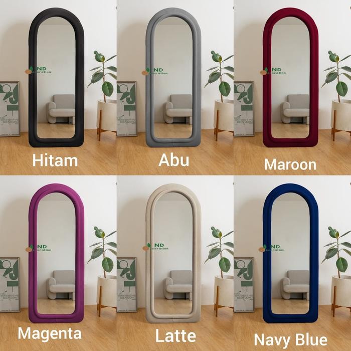 komee Arch Polos Cermin Aesthetic / Cermin Estetik / Mirror / Standing Mirror Aesthetic / Standing