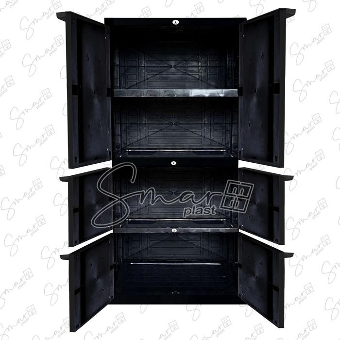 tom LEMARI PLASTIK 4 SUSUN TINGKAT JUMBO GANTUNG DORAEMON HELLO KITTY KACA CERMIN FULL KUNCI KABINET